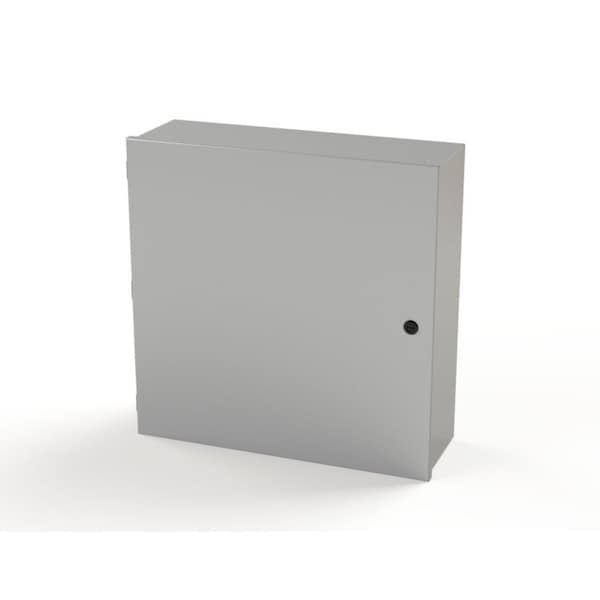 1/4 Turn Latch Electrical Enclosures, 24 in H, 8 in D, 24 in W, NEMA 1, Carbon Steel